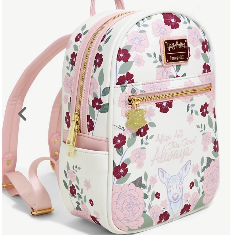 Loungefly Harry Potter Floral Mini Backpack - Picture 8 of 13